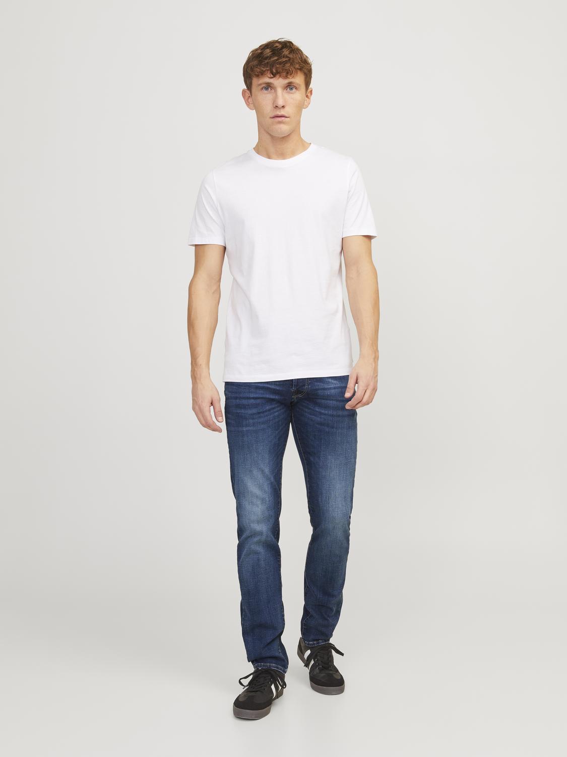 Jack & Jones Slim Jeans For Men - JJIGLENN JJICON JJ 057 50SPS NOOS in Blue Denim, 26W-38W