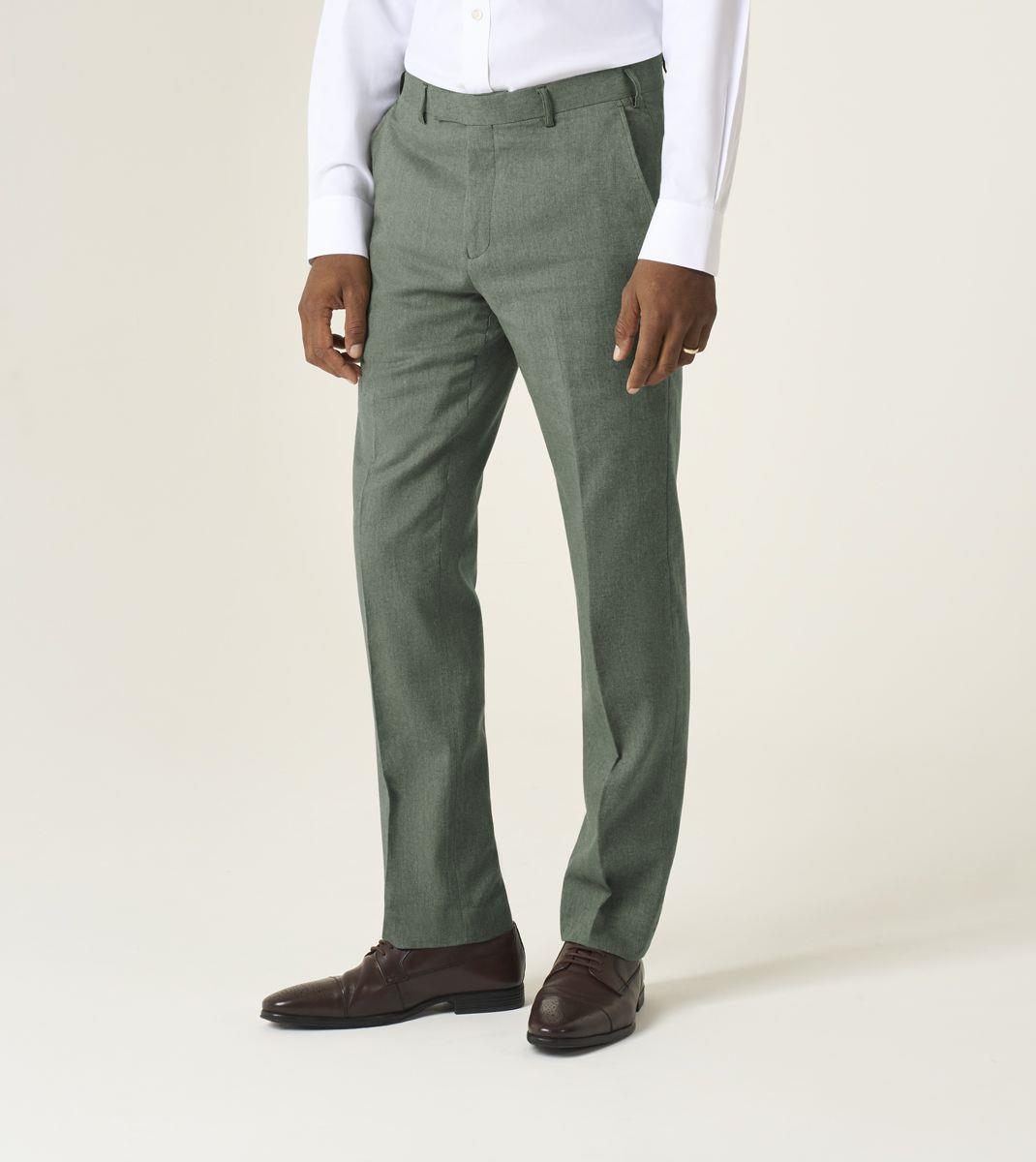 Skopes Calvados Suit Tapered Fit Trouser For Men in Sage, 30W-42W