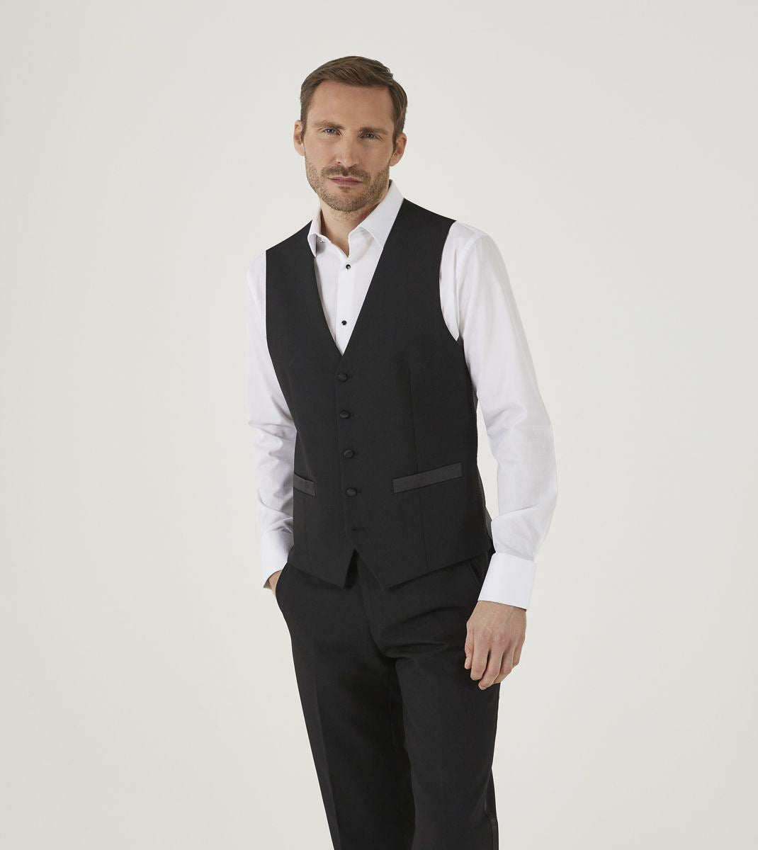 Skopes Cavendish Dinner Suit Waistcoat For Men's (10160) in Black, 34 - 64