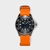 'Atlantic' Dive Watch (40mm) | Flare Orange NATO