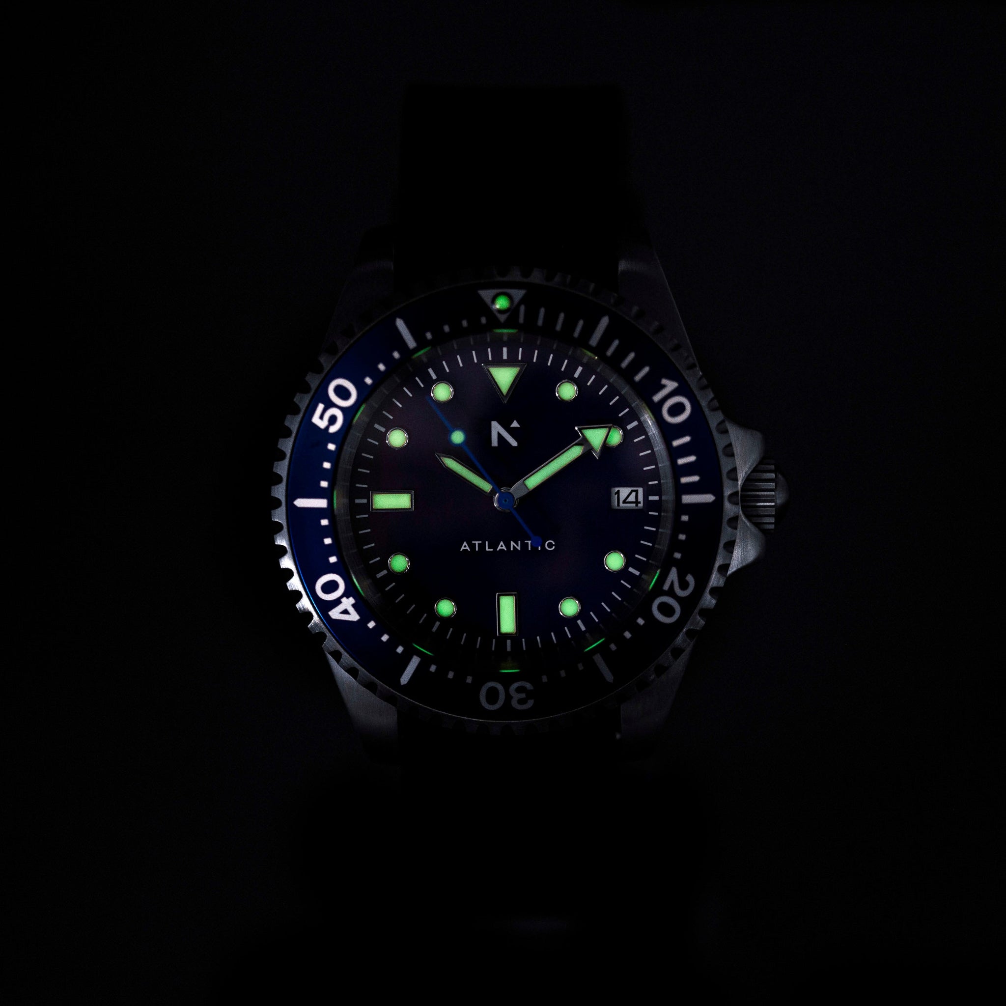'Atlantic' Dive Watch (40mm) | Deep Night