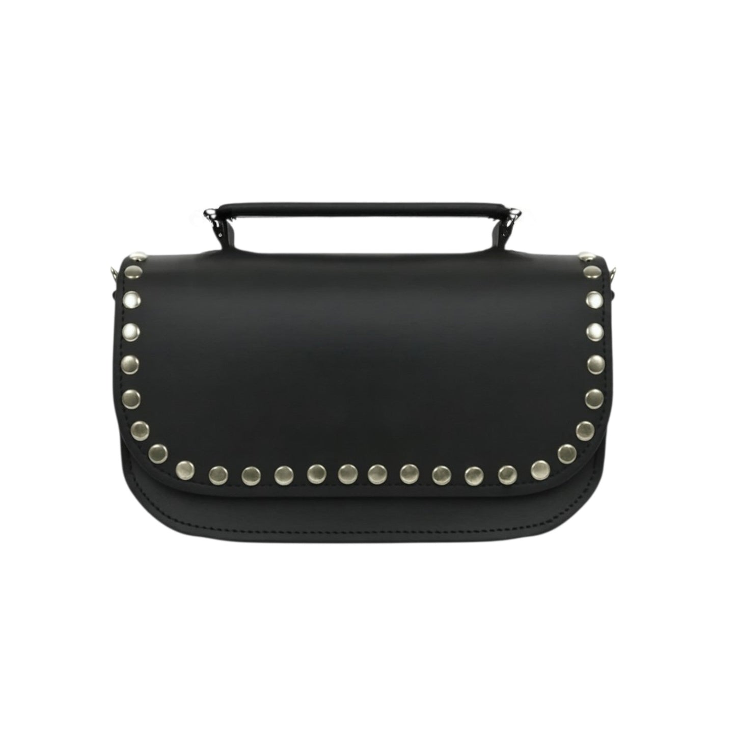 Aura Handmade Leather Bag - Black Studded
