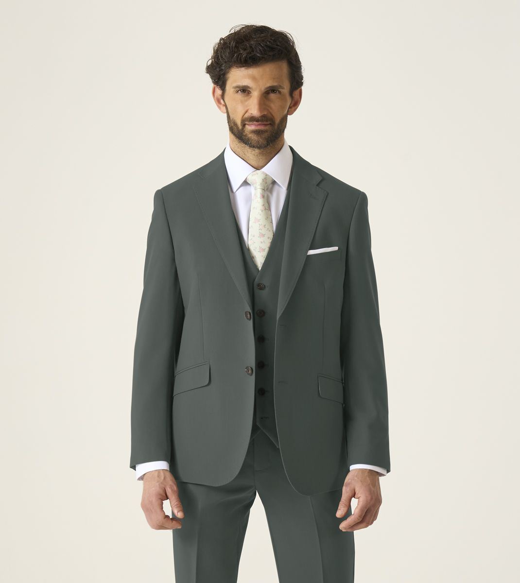 Skopes Beckett Suit Tailored Fit Jacket For Men in Mid Green, 36S-62L