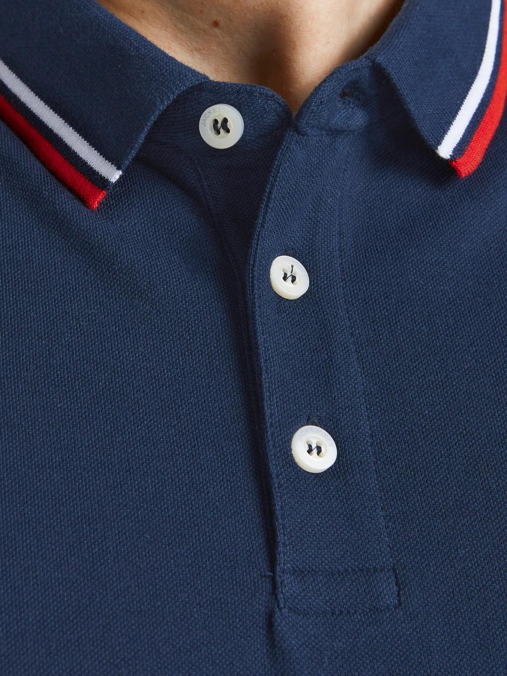Jack & Jones (12143859) Men's Plus Size JJEPAULOS Polo Shirt in 6 Colours 2XL to 6XL