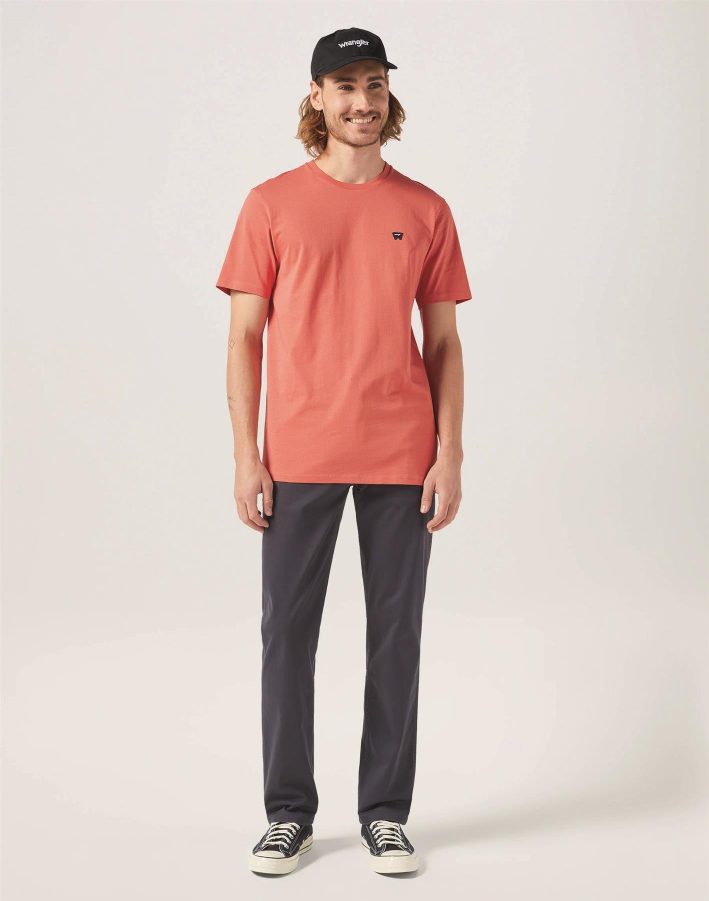 Wrangler Greensboro Regular Straight Soft Cotton Chino Waist 38 To 44 in Stone and Dark Navy Colours