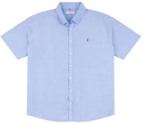 US Polo Plus Size Oxford Short Sleeve Shirt in Blue Yonder, 3XL