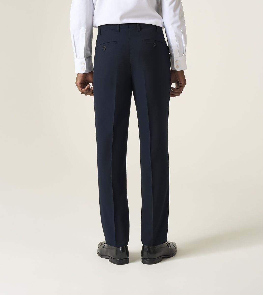 Skopes Tailored Fit Harcourt Suit Trouser For Men in Navy Ink Tweed Effect, 30W-58W