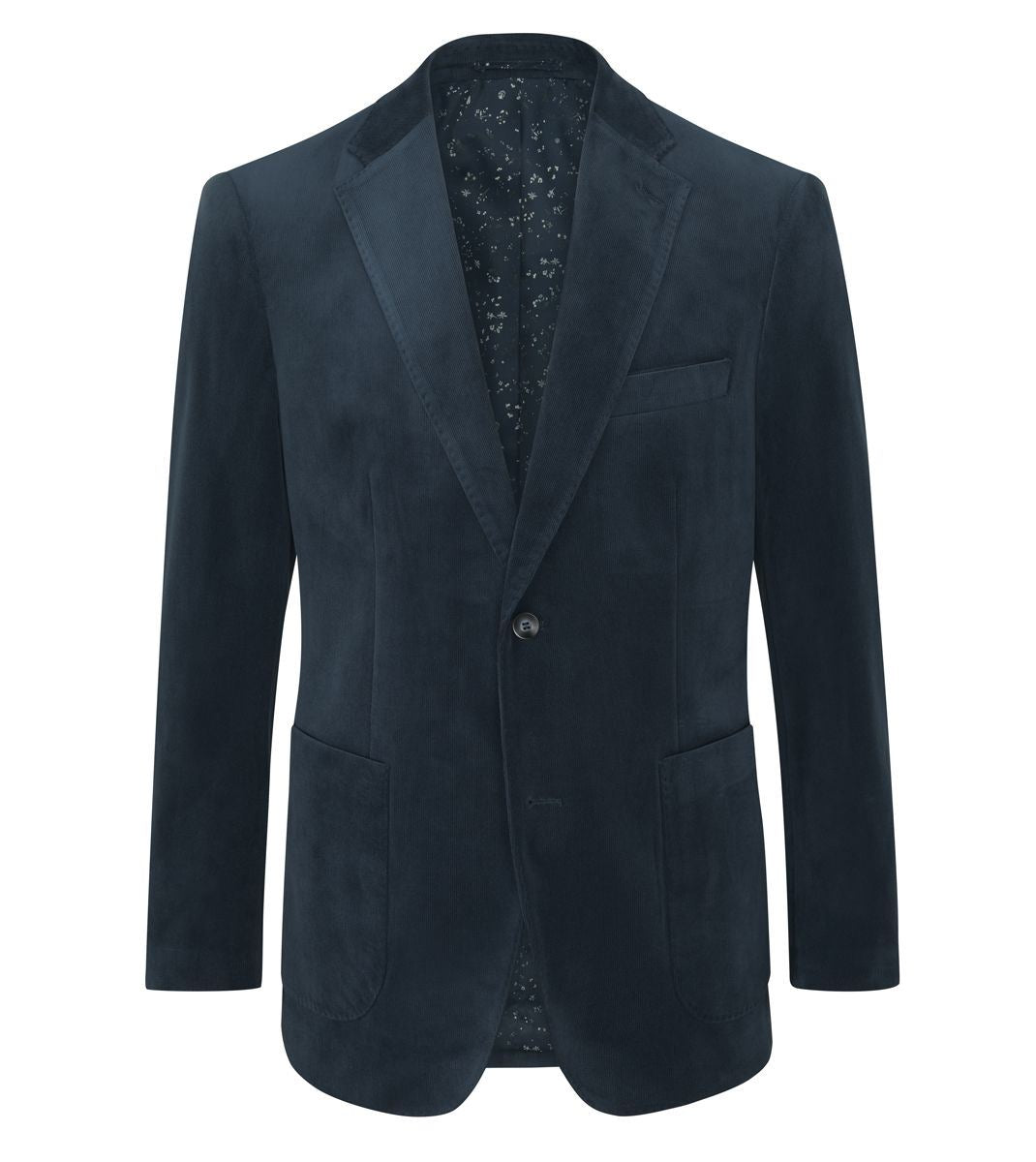 Skopes Atkinson Suit Tailored Fit Jacket For Men in Teal Blue Corduroy, 34S to 62L