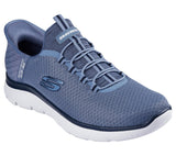 Skechers Slip On Sneaker Shoe For Men Summits High Range Mesh Slip-Ins in Slate, 5.5-14