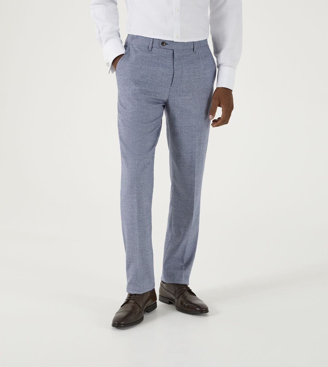 Skopes Tailored Fit Jodrell Suit Trouser For Men in Blue Marl, 30W-58W