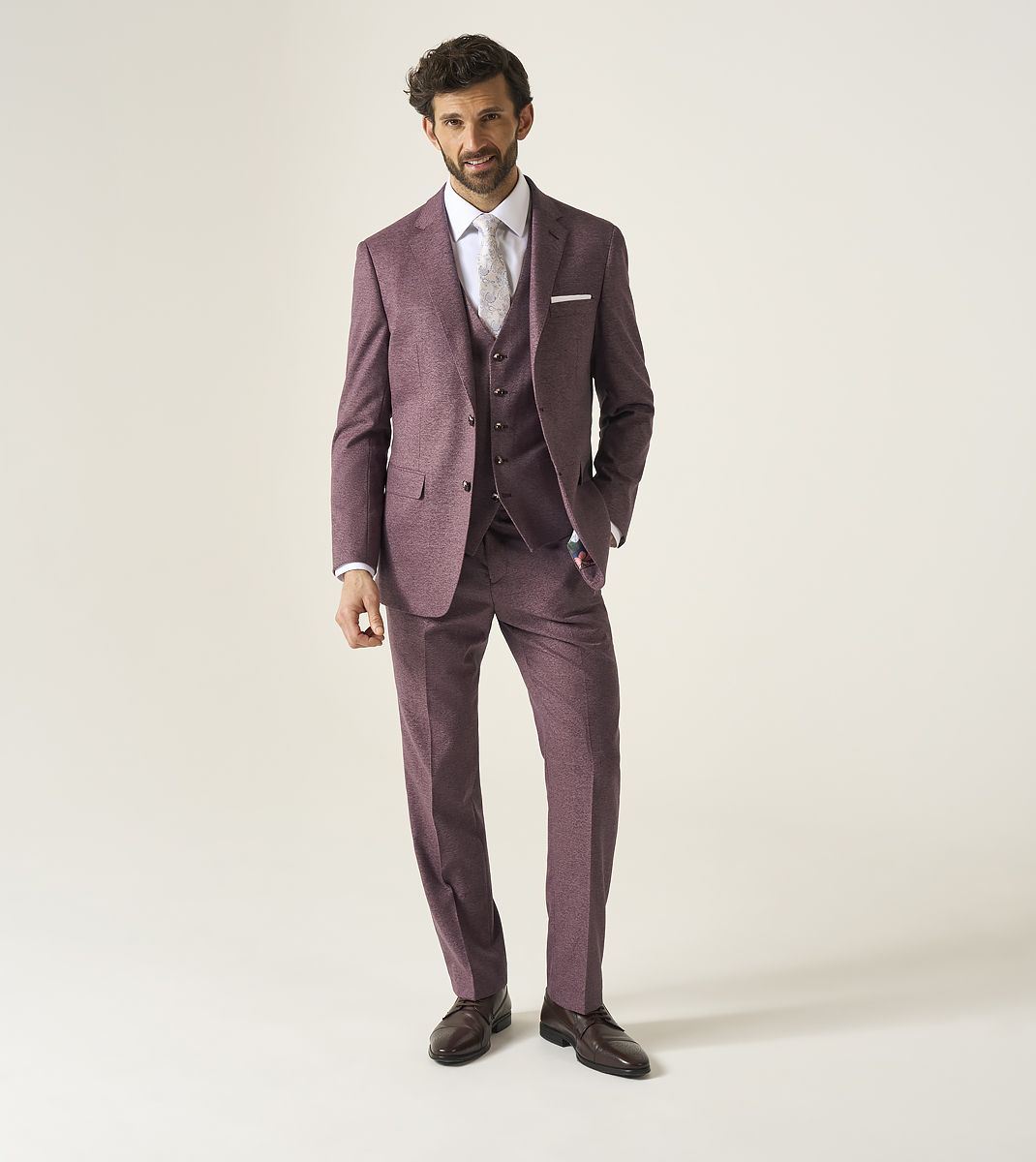Skopes Jodrell Suit Tailored Fit Trouser For Men ins Berry, 28W-58W