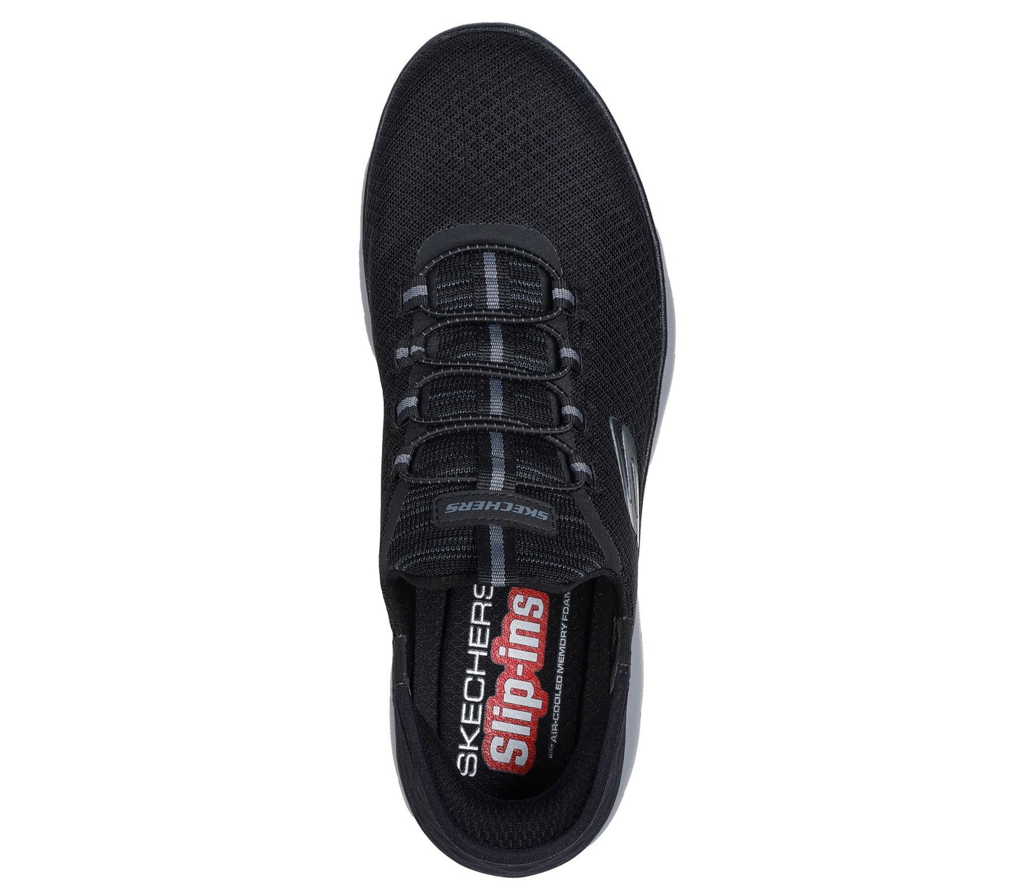 Skechers Slip On Sneaker Shoe For Men Summits High Range Mesh Slip-Ins in Black/Charcoal, 5.5-14
