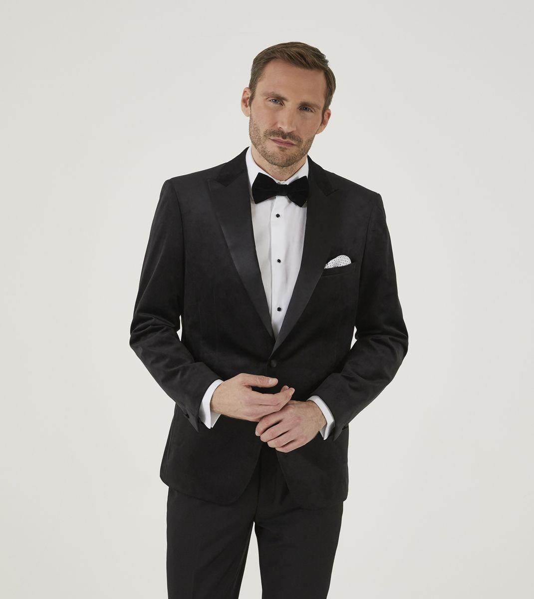Skopes Tailored Fit Velvet Sports Jacket Jive Size 52 - 62, Black, Teal