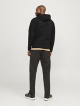 Jack & Jones Sweat Zip Hoodie Jacket For Men (JCOFUSION) in Black, L-XL
