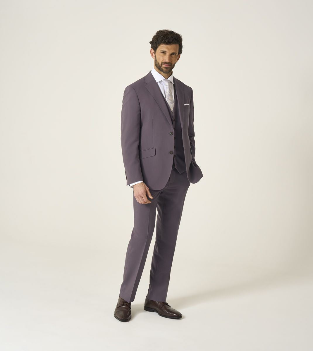Skopes Tailored Fit Beckett Suit Trouser For Men in Mauve, 30W-58W
