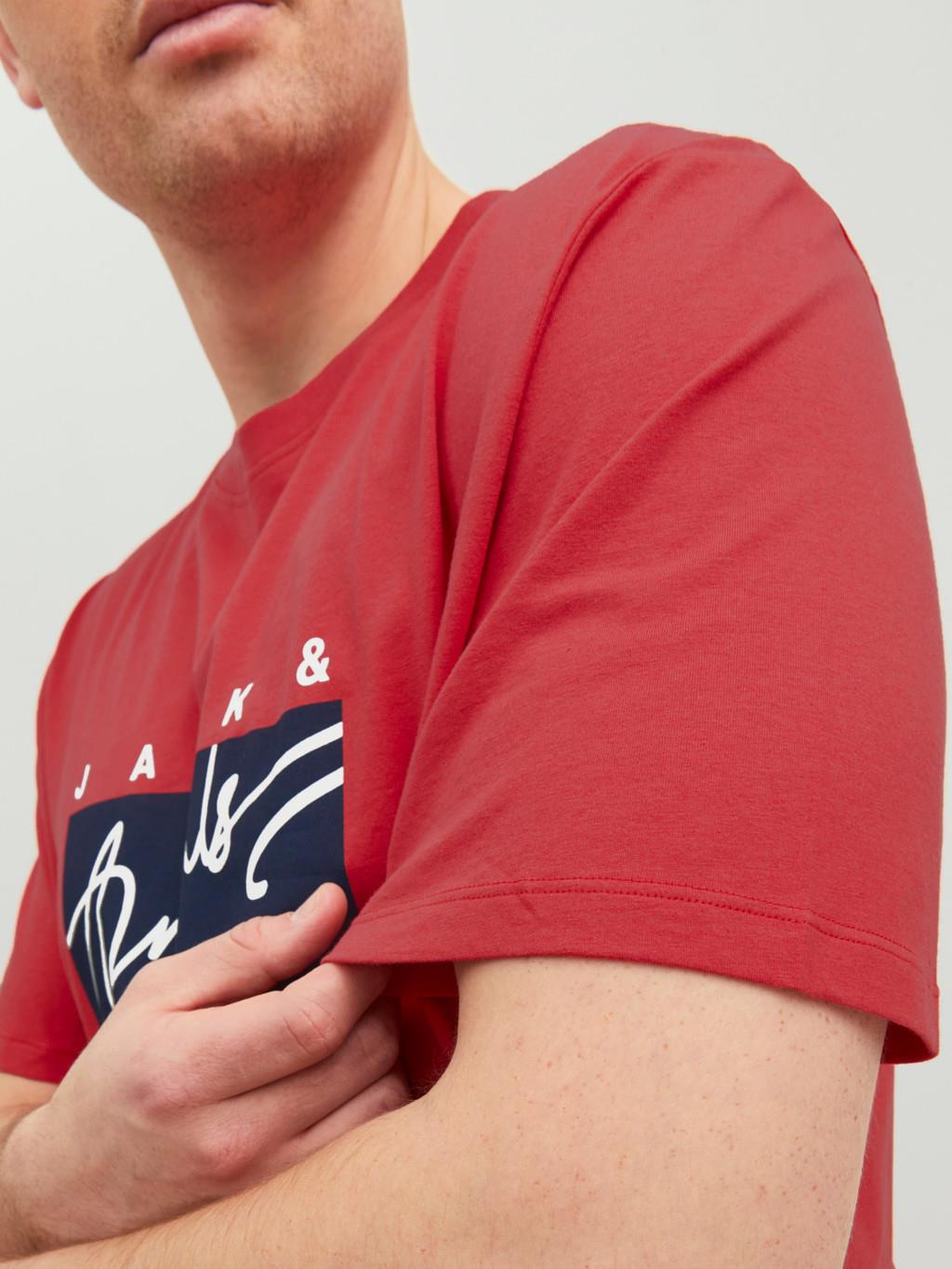 Jack & Jones Men's Plus Size JORJOSHUA Crew Neck Tee in 3 Colours 1XL to 6XL