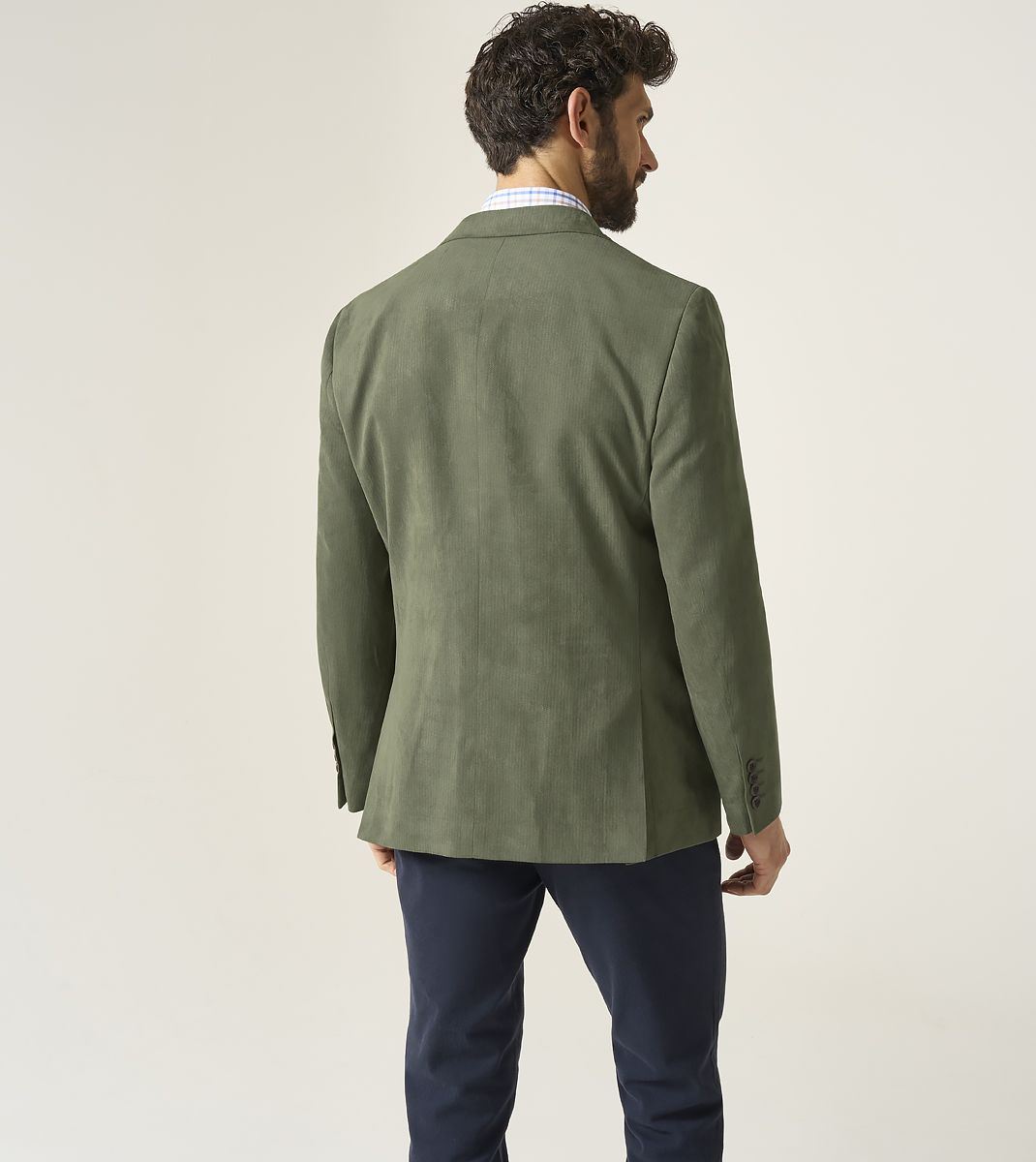 Skopes Tailored Fit Padua Jacket For Men in Herb Green Herringbone, 36S-62L