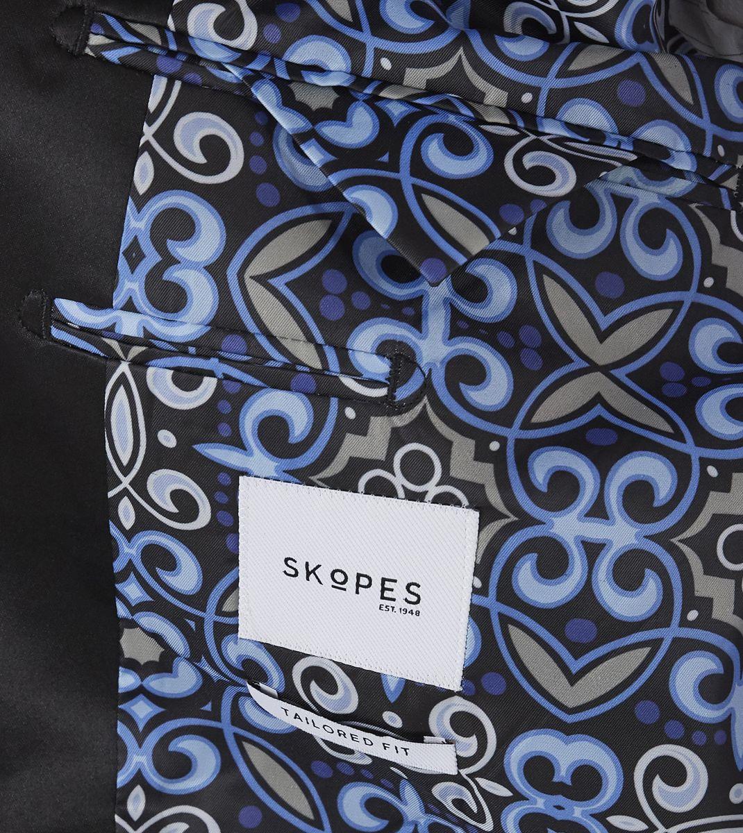 Skopes Tailored Fit Velvet Sports Jacket Jive Size 52 - 62, Black, Teal