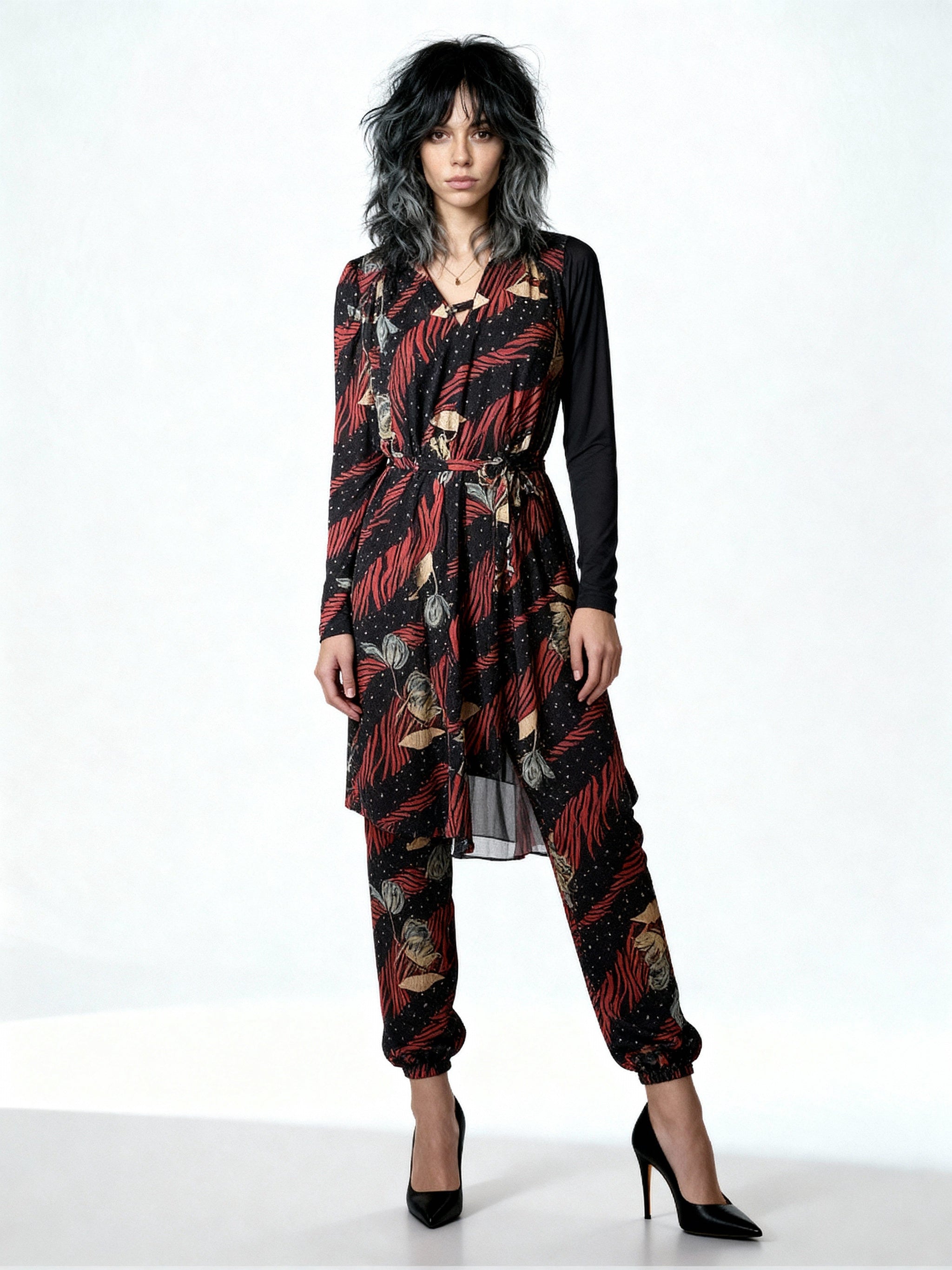 Gorgeous Vintage Virginie - Paris Two Piece Dress & Trousers Set UK 8 - 12