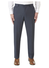 SKOPES SHARPE TRS BLUE SEMI PLAIN FLAT FRONT