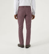 Skopes Tapered Fit Jodrell Suit Trouser For Men in Berry, 30W-42W