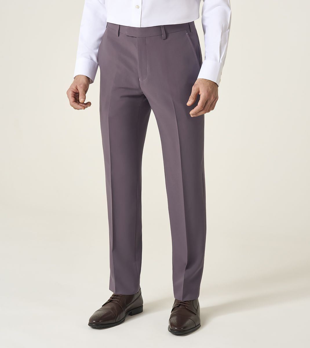 Skopes Tailored Fit Beckett Suit Trouser For Men in Mauve, 30W-58W