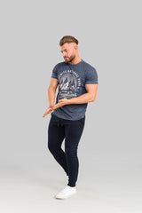 Duke - D555 Cuffed Jogger With Side And Back Pockets In Navy 2Xl- 6Xl