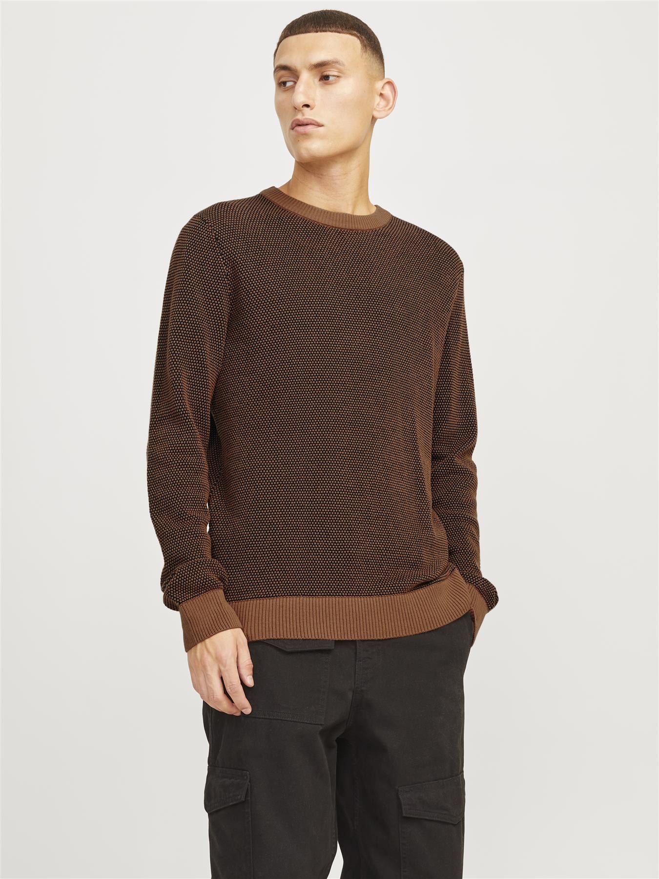 Jack & Jones Knit Crew Neck With Long Sleeves For Men (JJEGLOBE) in 6 Colours, L-XL