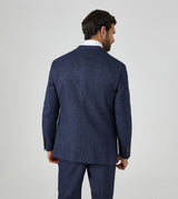 Skopes Men's Plus Size Sports Jacket Tal Woolf Check In Navy (MM30029) Size 54" To 62"