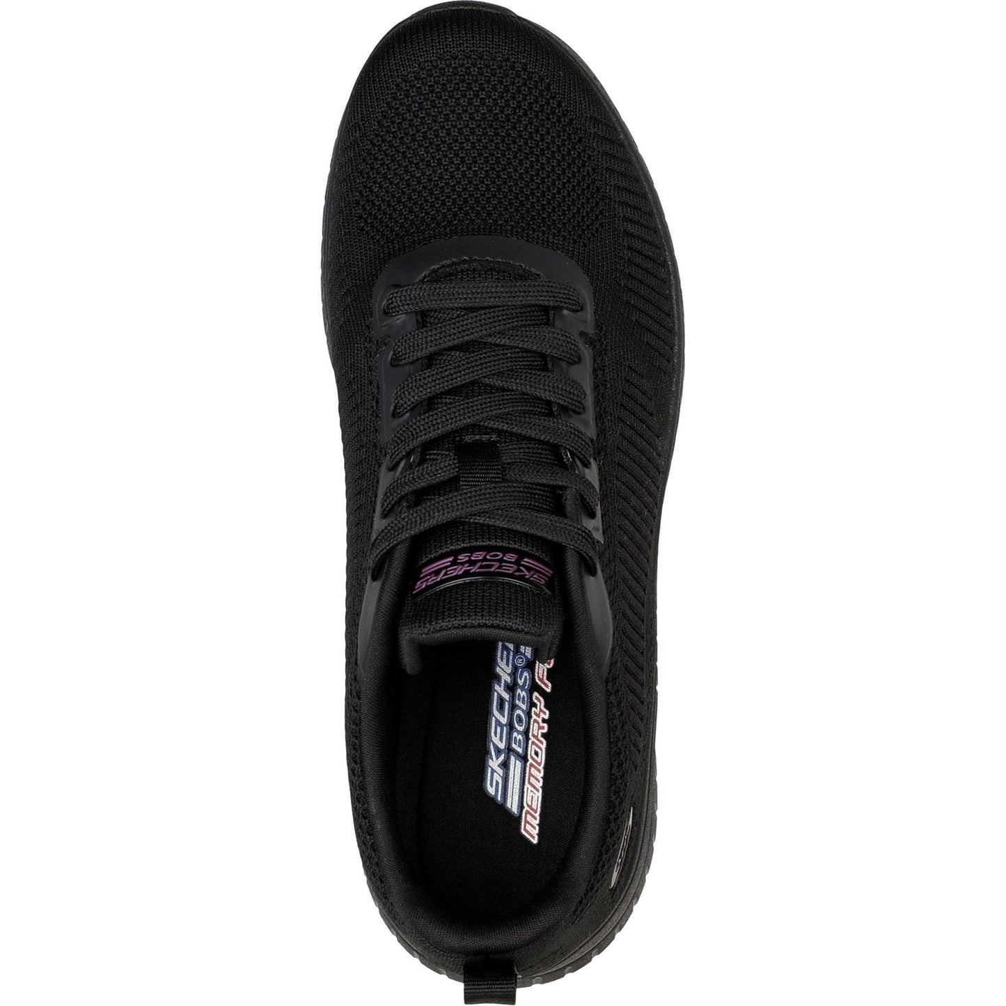 Skechers (GAR117209W) Women's Bob Squad Chaos Face Off Wide Trainer in Black 4 to 8