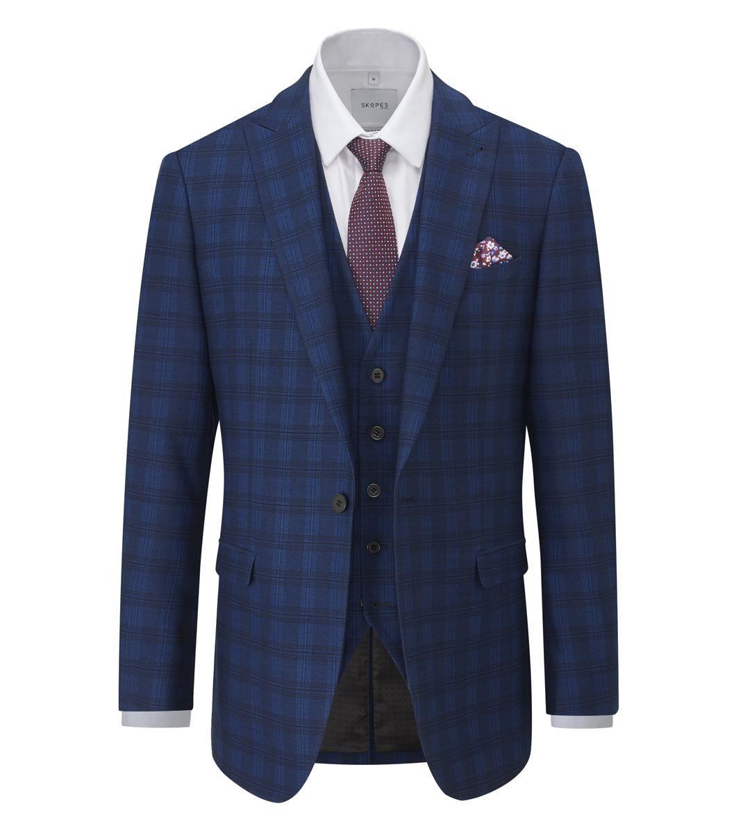Skopes Tailored Fit Suit Jacket Felix in Blue