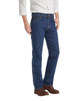 Wrangler Men's Texas Stretch jeans in a Grained Blue Denim (W12133009) Waist 30 - 50