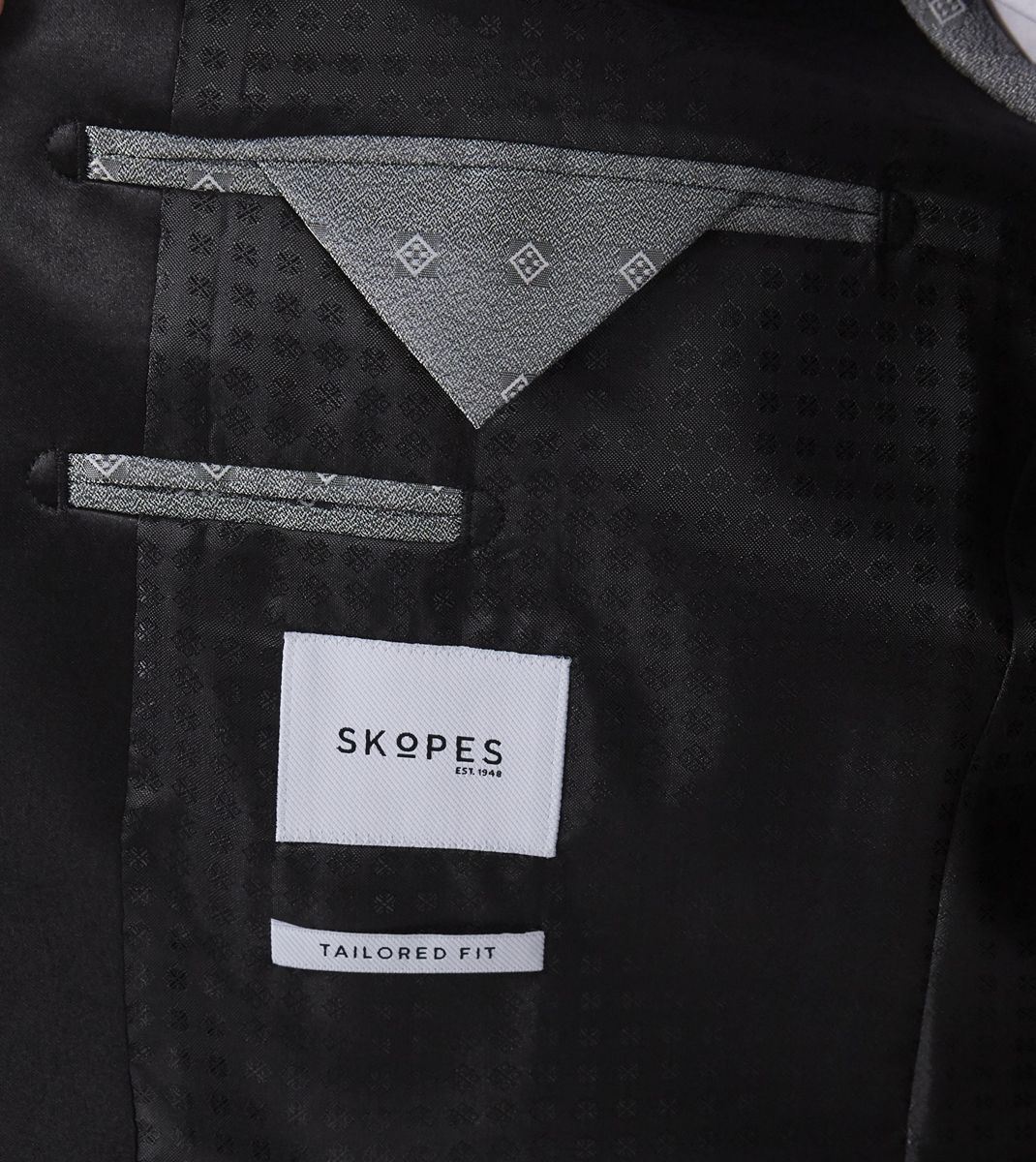 Skopes Newman Suit Jacket For Men's in Navy Shadow Check, 34S to 58L