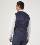 Skopes Men's Anello Check Pattern Waist Coat in Blue 34 to 62 Regular