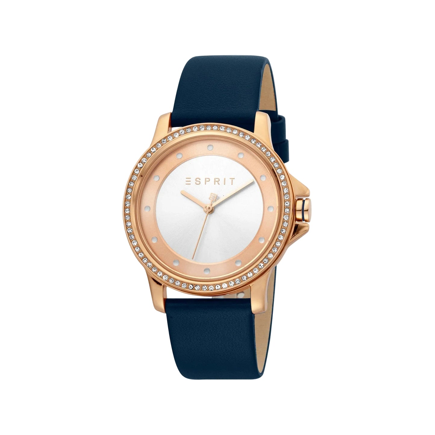Esprit Women's Blue Leather Watch, Silver Dial | ES1L143L0045