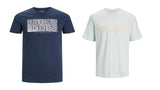 Jack & Jones Twin Pack Short Sleeve Printed Tee Size 1XL