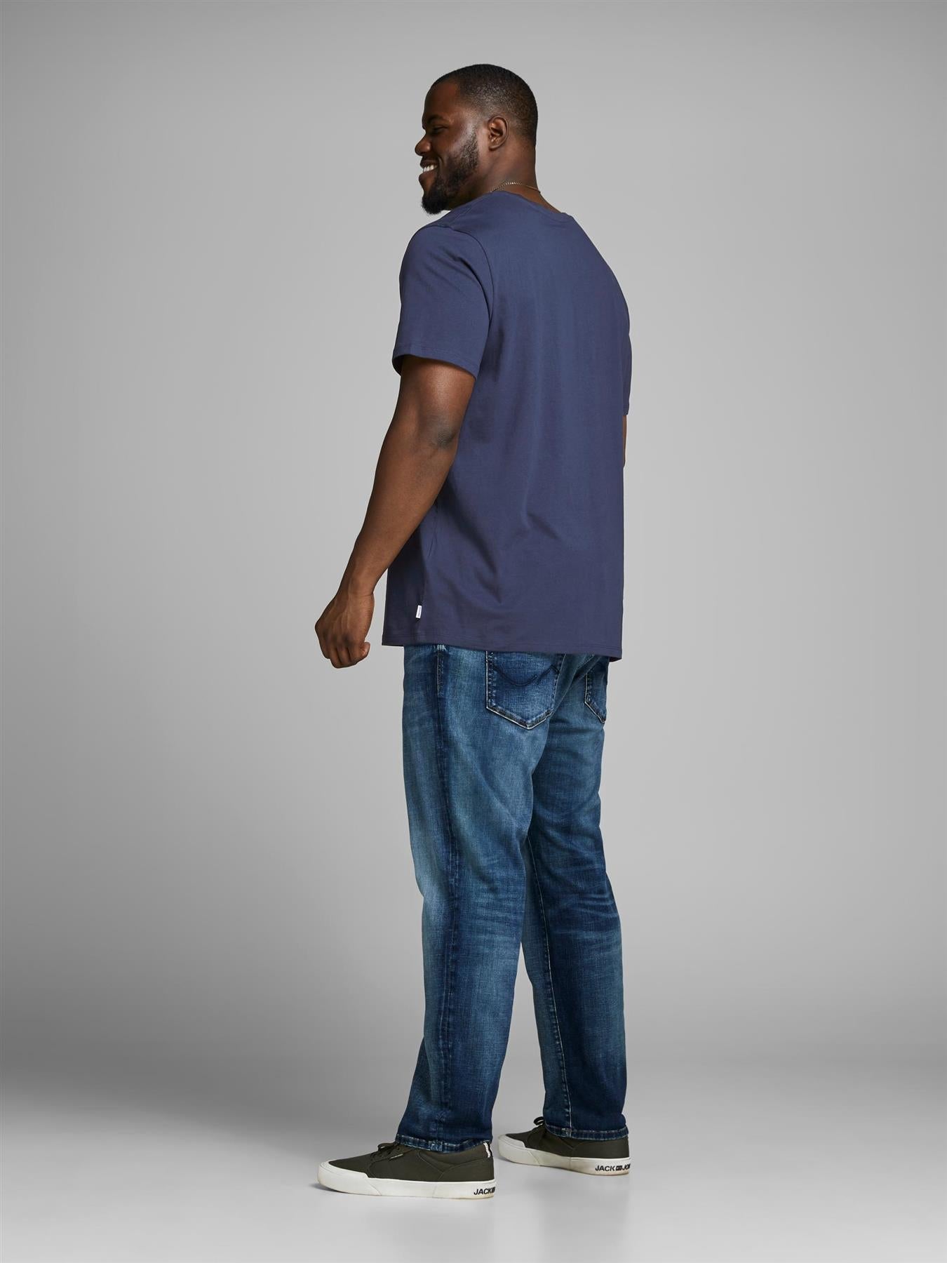Jack & Jones Mens Plus Size Organic Cotton Basic Tee