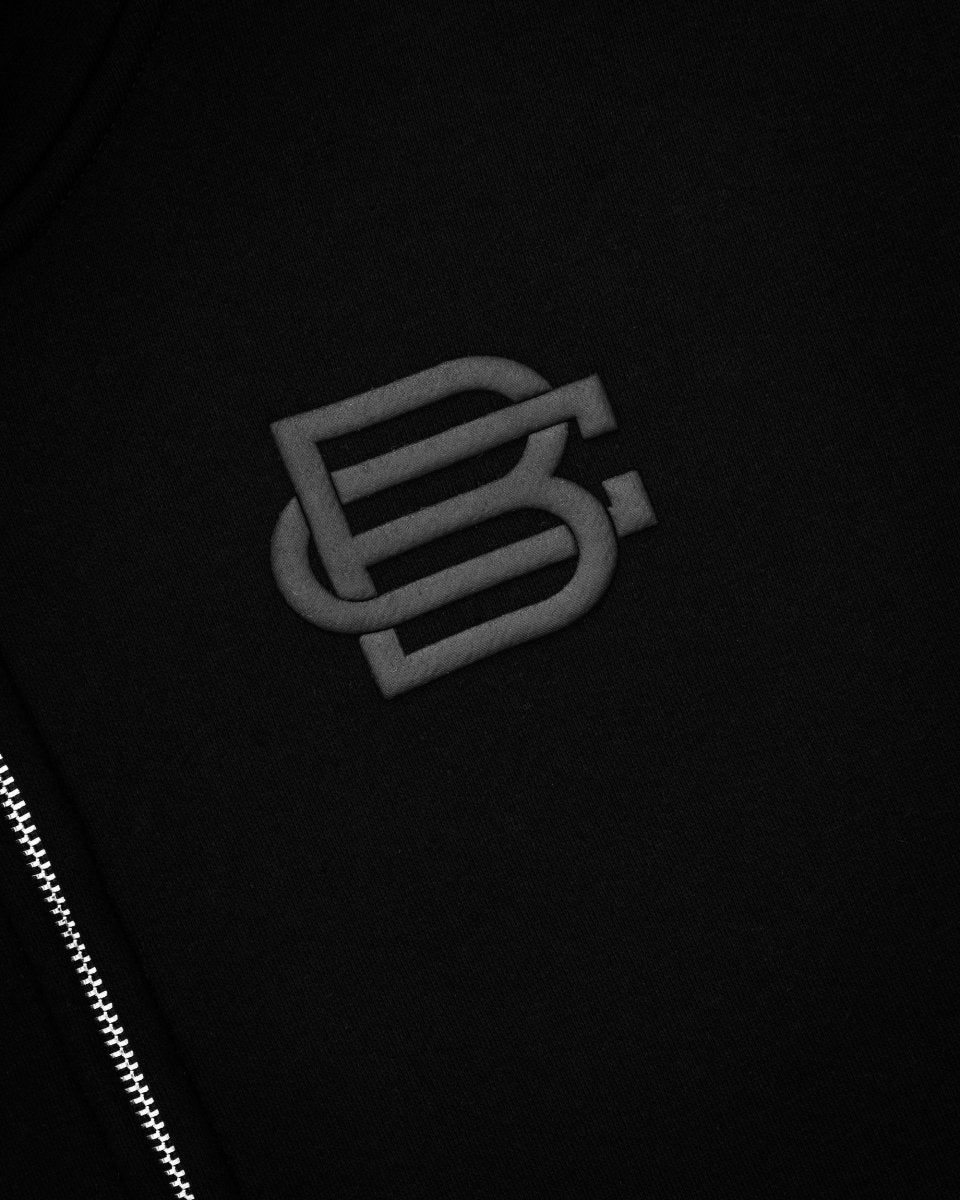 Bénir Club Basics Zip Hoodie - Matte black