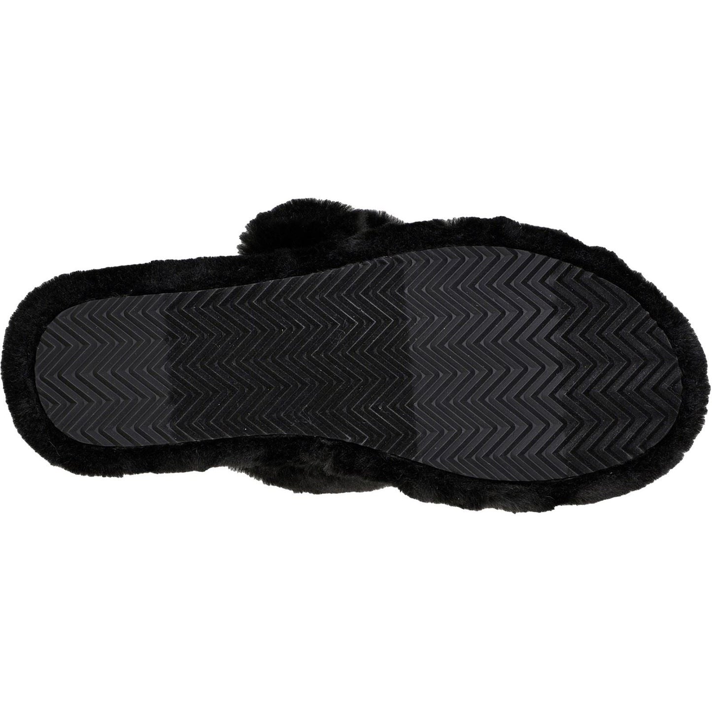 Skechers (GAR167238) Women's Cozy Wedge Slipper Sandal in Black 3 to 8