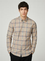 Ben Sherman Big Size Multicolour Check Long Sleeve Shirt For Men Size 2XL-5XL, 2 Options