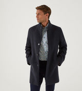 Skopes Men's Plus Size Classic Style Overcoat In Navy Size 2Xl-6Xl