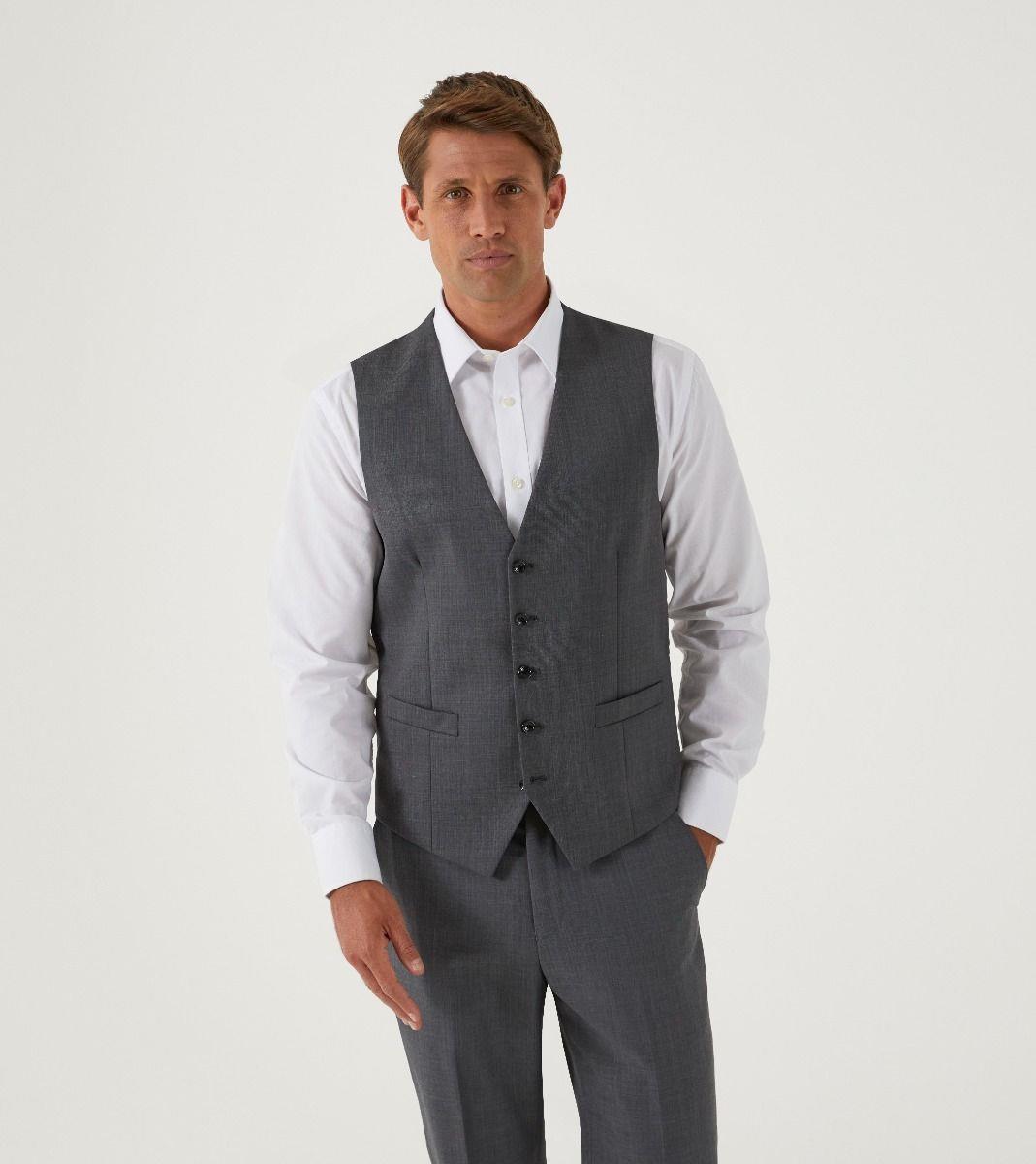Skopes Men's Tailored Fit Farnham Waistcoat in Grey 34 to 72 Regular