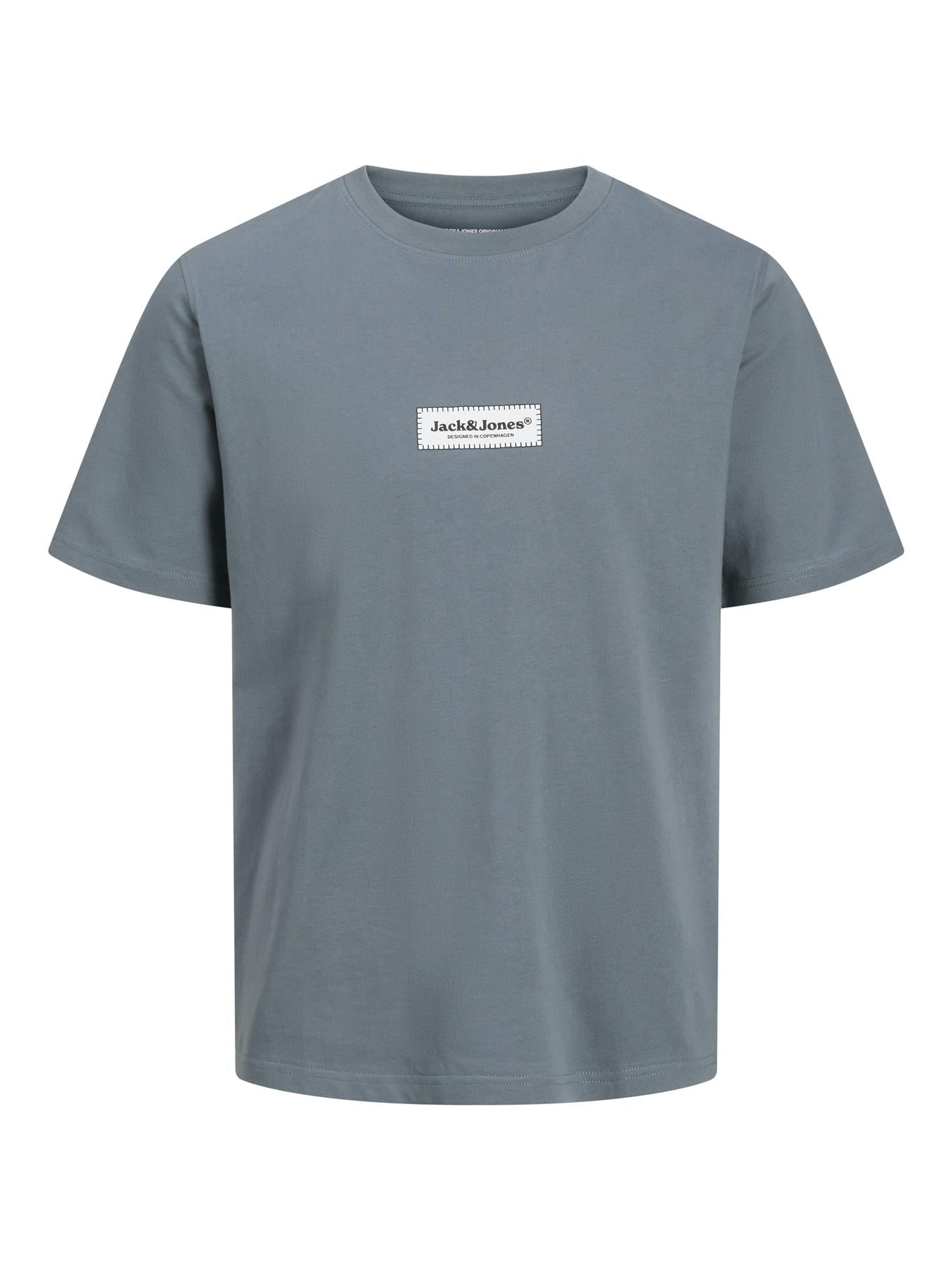 Jack & Jones Short Sleeves T-shirt For Men (JORSPLIT FAKESTITCH BRANDING) in 3 Colours, 4XL-7XL