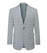 Skopes Aspen Tailored Fit Jacket For Men in Blue Check Puppytooth, 36S-62L