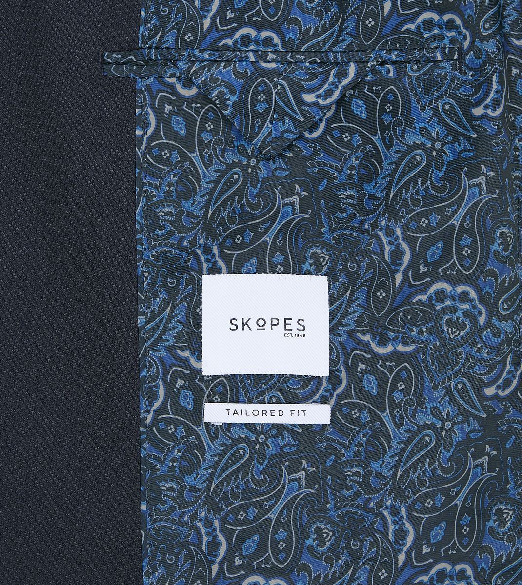 Skopes Tailored Fit Harcourt Suit Jacket For Men in Navy Ink Tweed Effect, 36S-62L