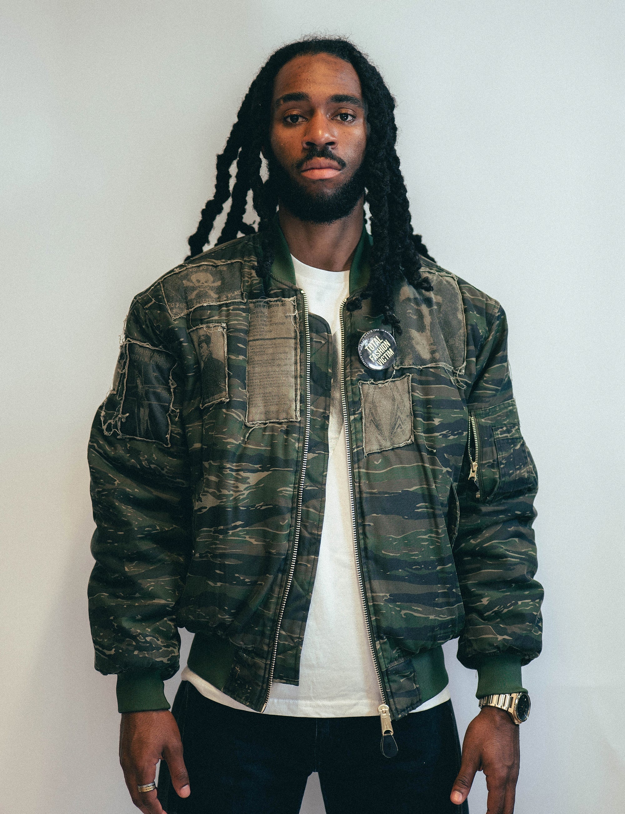 MA-1 Patched Bomber in Tiger Camo