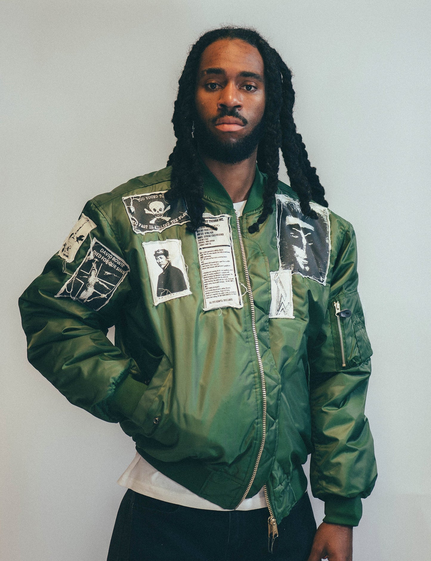 MA-1 Patched Bomber in Green