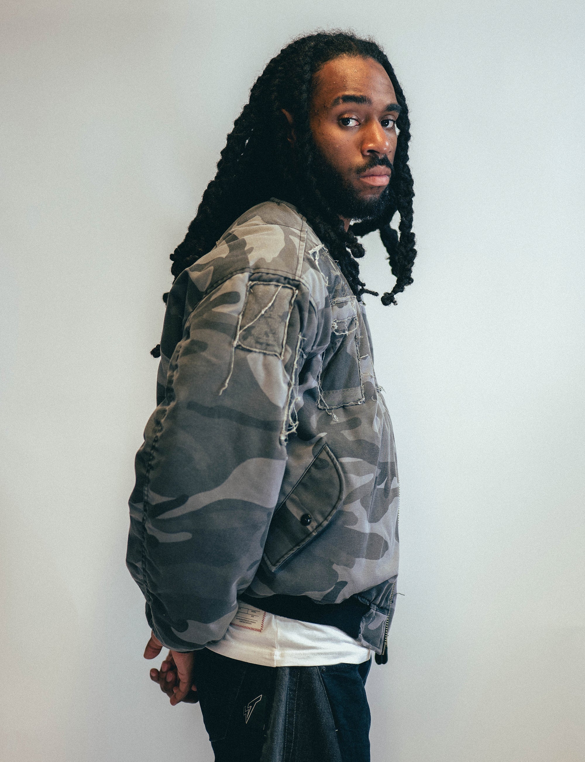 MA-1 Patched Bomber in Grey Camo