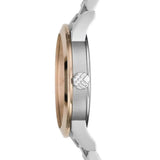 Burberry Women's Watch Stainless Steel Silver Strap With Silver Dial And Rose Gold Case BU9105 The City
