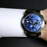 Burberry Men’s Watch Stainless Steel Grey Strap With Blue Dial BU9365 The City